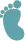 Blue barefoot icon