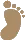 Brown barefoot icon